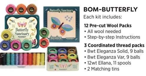 PREORDER - Butterfly Sanctuary Wool BOM